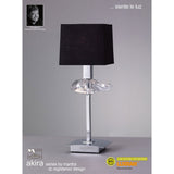 Akira Polished Chrome Table Lamp with Black Square Shade, E14 1-Light