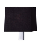 Akira Polished Chrome Table Lamp with Black Square Shade, E14 1-Light