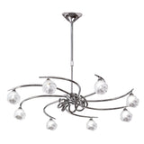 Fragma Telescopic 8-Light Chandelier in Polished Chrome by Santiago Sevillano Sebastia