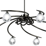 Fragma Telescopic 8-Light Pendant, Black Chrome Finish