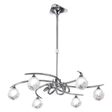 Fragma Telescopic 6-Light G9 Convertible Semi-Flush Fixture in Polished Chrome