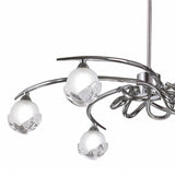 Fragma Telescopic Convertible 6-Light Fixture, Black Chrome Finish