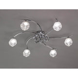 Fragma 6-Light Ceiling Fixture, Polished Chrome Elegance