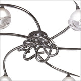 Fragma 6-Light Ceiling Fixture, Polished Chrome Elegance