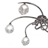 Fragma 6-Light Ceiling Fixture, Polished Chrome Elegance