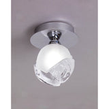 Fragma Polished Chrome Ceiling Light with Artistic Glass Sphere Shade