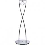 Fragma 4-Light Floor Lamp in Polished Chrome with Frosted Glass Spheres