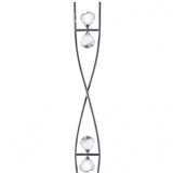 Fragma 4-Light Floor Lamp in Polished Chrome with Frosted Glass Spheres