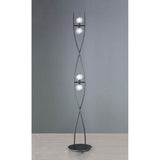 Fragma 4-Light Floor Lamp in Black Chrome Finish