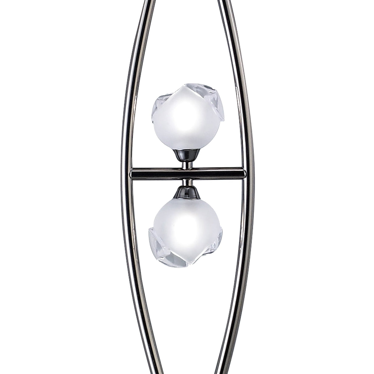 Fragma 4-Light Floor Lamp in Black Chrome Finish