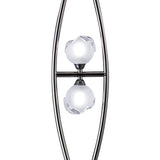 Fragma 4-Light Floor Lamp in Black Chrome Finish