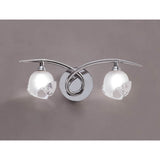 Fragma Dual Light Chrome Wall Lamp with Switched Rocker