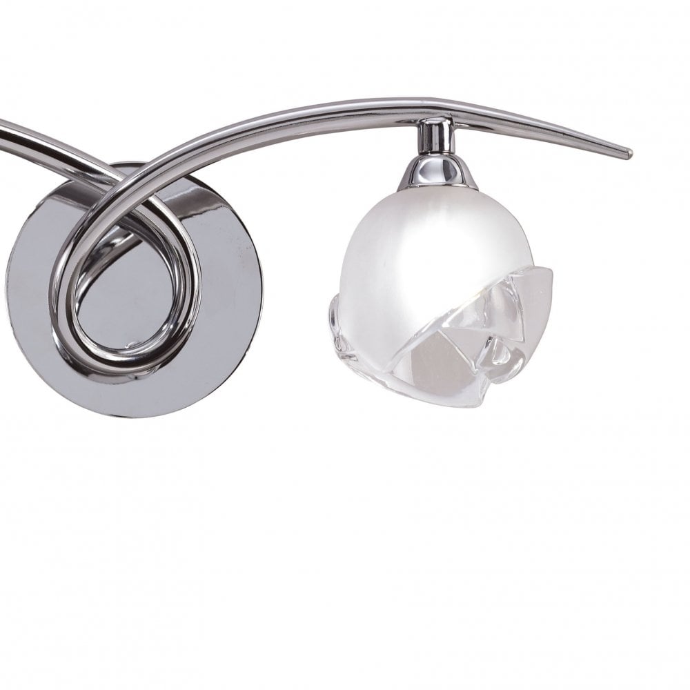 Fragma Dual Light Chrome Wall Lamp with Switched Rocker