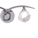 Fragma Dual Light Chrome Wall Lamp with Switched Rocker