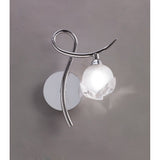 Fragma Right-Side Switched Wall Lamp in Polished Chrome with G9 Socket