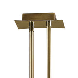 Kromo Antique Brass Telescopic Light Fixture with Clear Crystal Accents