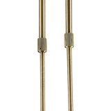 Kromo Antique Brass Telescopic Light Fixture with Clear Crystal Accents