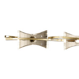 Kromo Antique Brass Telescopic Light Fixture with Clear Crystal Accents