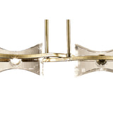 Kromo Antique Brass Telescopic Light Fixture with Clear Crystal Accents