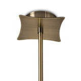 Kromo Telescopic Semi-Flush Convertible Light Fixture in Antique Brass with Clear K9 Crystals