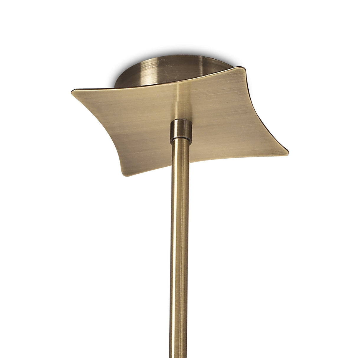 Kromo Sculptural Chic Telescopic Semi Flush Convertible Light in Antique Brass
