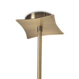 Kromo Sculptural Chic Telescopic Semi Flush Convertible Light in Antique Brass