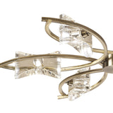Kromo Sculptural Chic Telescopic Semi Flush Convertible Light in Antique Brass