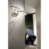 Kromo Dual-Lamp Wall Light in Polished Chrome with Clear Crystal Design