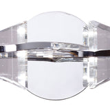 Kromo Dual-Lamp Wall Light in Polished Chrome with Clear Crystal Design