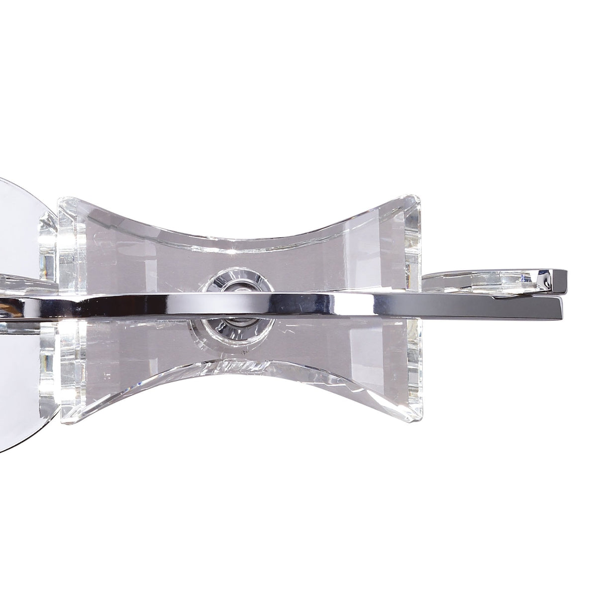 Kromo Dual-Lamp Wall Light in Polished Chrome with Clear Crystal Design