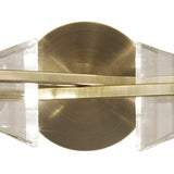 Kromo Antique Brass Dual Light Crystal Wall Lamp with Rocker Switch