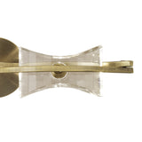 Kromo Antique Brass Dual Light Crystal Wall Lamp with Rocker Switch