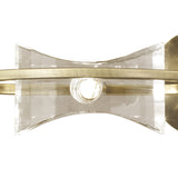 Kromo Antique Brass Dual Light Crystal Wall Lamp with Rocker Switch