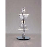 Elegant Kromo Chrome Table Lamp with Multi-Faceted Crystal Accent