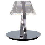 Elegant Kromo Chrome Table Lamp with Multi-Faceted Crystal Accent