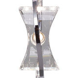 Elegant Kromo Chrome Table Lamp with Multi-Faceted Crystal Accent
