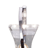 Elegant Kromo Chrome Table Lamp with Multi-Faceted Crystal Accent