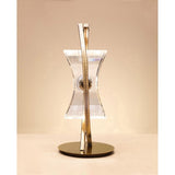 Antique Brass Kromo Table Lamp with Looped Frame and Clear K9 Crystal