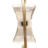 Antique Brass Kromo Table Lamp with Looped Frame and Clear K9 Crystal