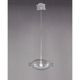 Elegant Kromo Single Light Pendant in Polished Chrome
