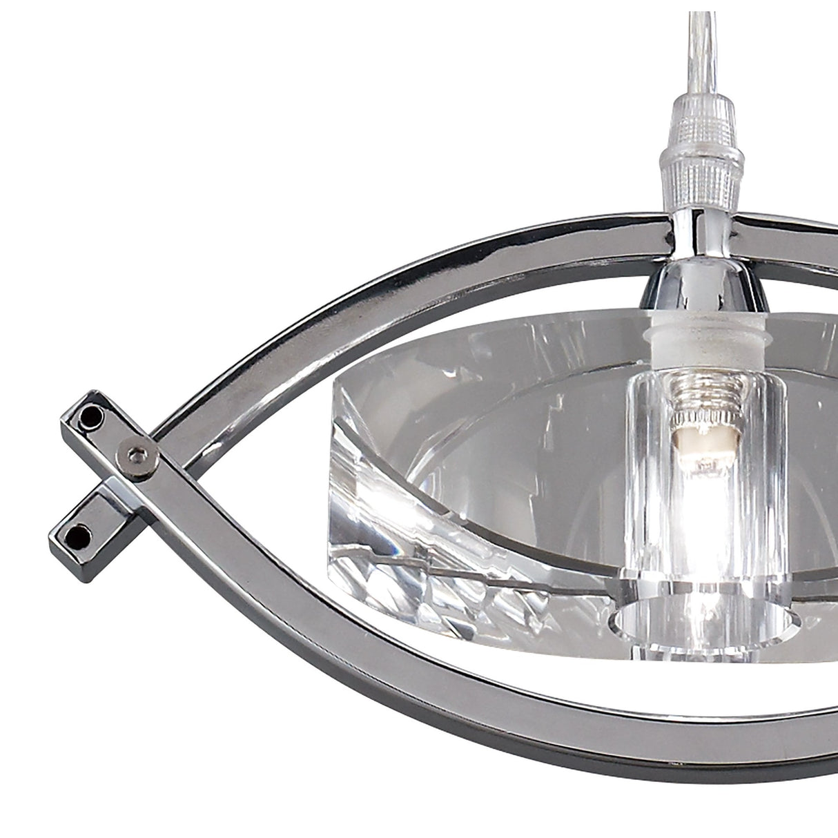 Elegant Kromo Single Light Pendant in Polished Chrome
