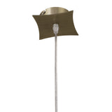 Kromo Pendant Light with Antique Brass Finish and Clear Crystal Shade