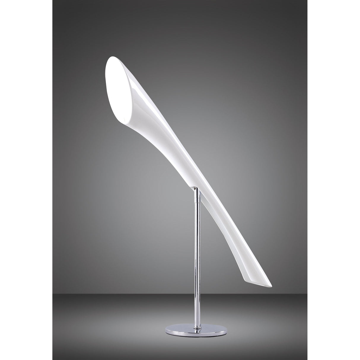 Contemporary Pop Table Lamp with Gloss White and Polished Chrome Finish