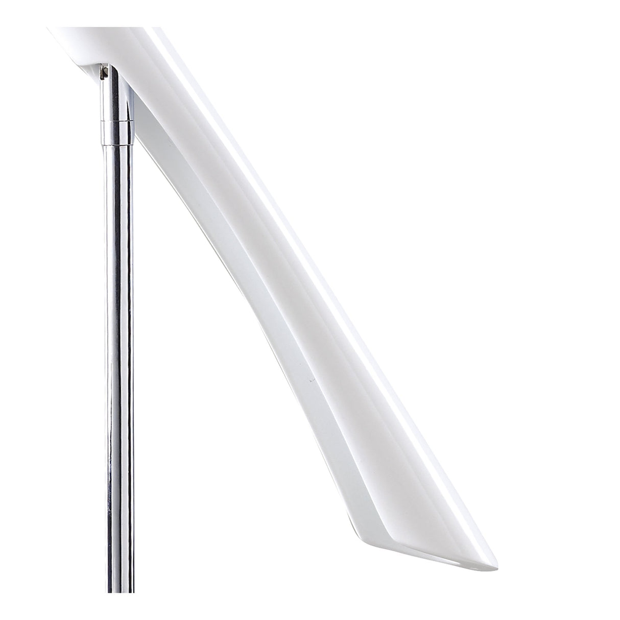 Contemporary Pop Table Lamp with Gloss White and Polished Chrome Finish