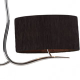 Eve 2-Arm Pendant Light in Polished Chrome with Black Silken Oval Shades