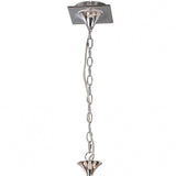 Eve Pendant Light Trio in Polished Chrome with White Silken Round Shade