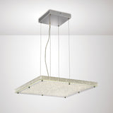 Amelia Radiant Pendant Light - 44W LED in Sleek Chrome & Crystal Design