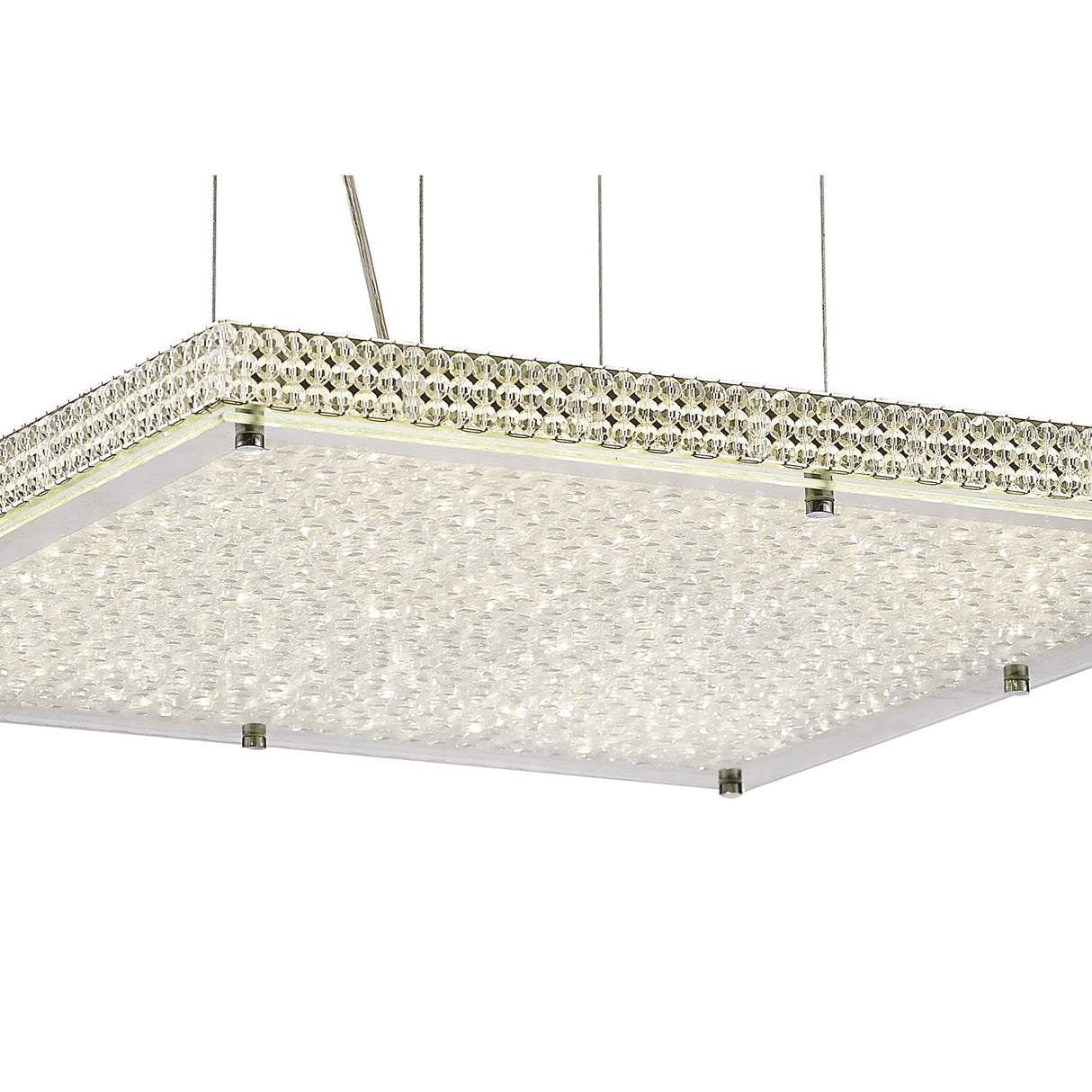 Amelia Radiant Pendant Light - 44W LED in Sleek Chrome & Crystal Design