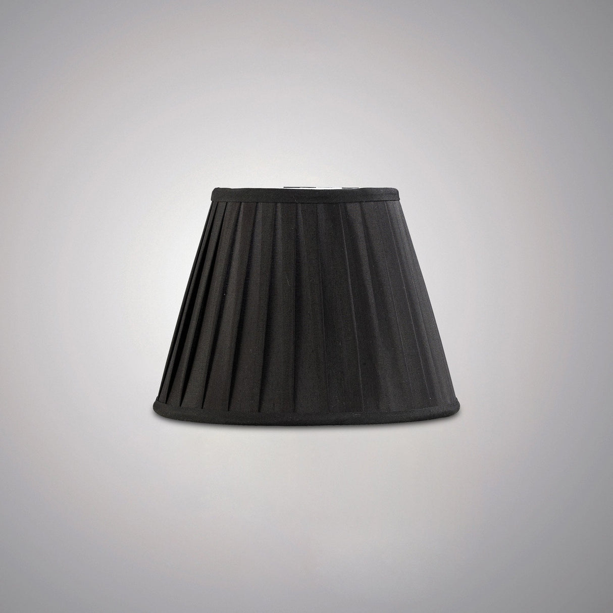 Stella Collection Pleated Fabric Shade in Black - Round 150/250mm x 188mm