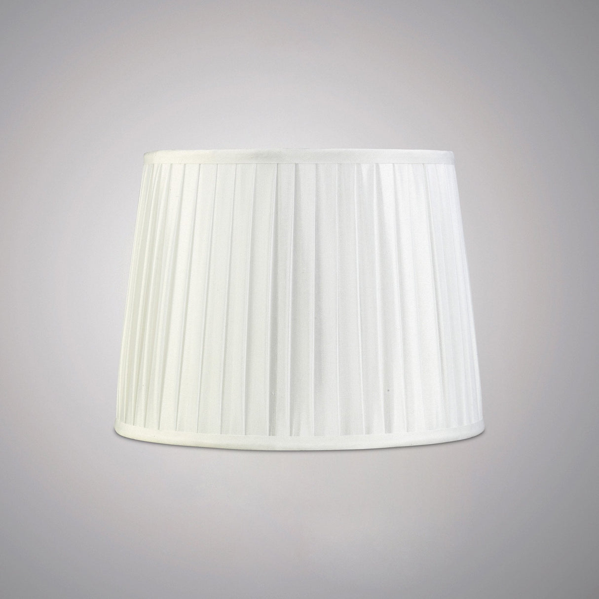 Stella Round White Pleated Fabric Shade, 250/300mm x 225mm